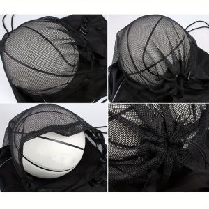 Versatile Sports Drawstring Backpack - Durable Nylon Mesh Bag for Basketball, Football, Soccer & Volleyball Storage - Ideal for Outdoor Activities, Gym, Yoga - For Sports Enthusiasts & Students - Perfect for Travel & Everyday Use - Image 6