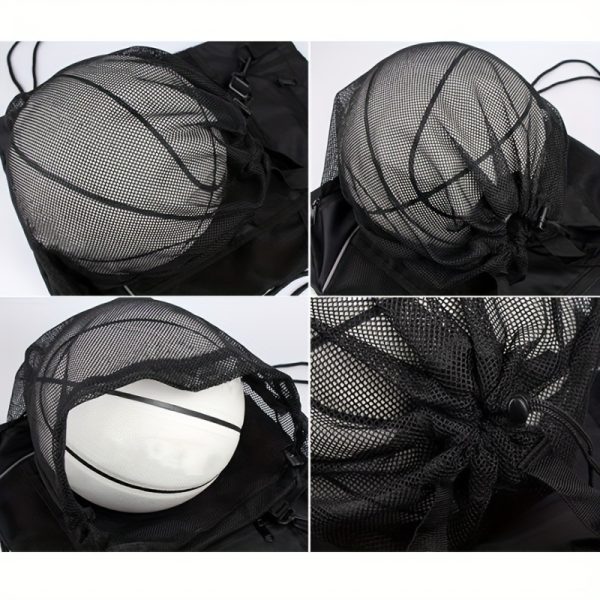 Versatile Sports Drawstring Backpack - Durable Nylon Mesh Bag for Basketball, Football, Soccer & Volleyball Storage - Ideal for Outdoor Activities, Gym, Yoga - For Sports Enthusiasts & Students - Perfect for Travel & Everyday Use
