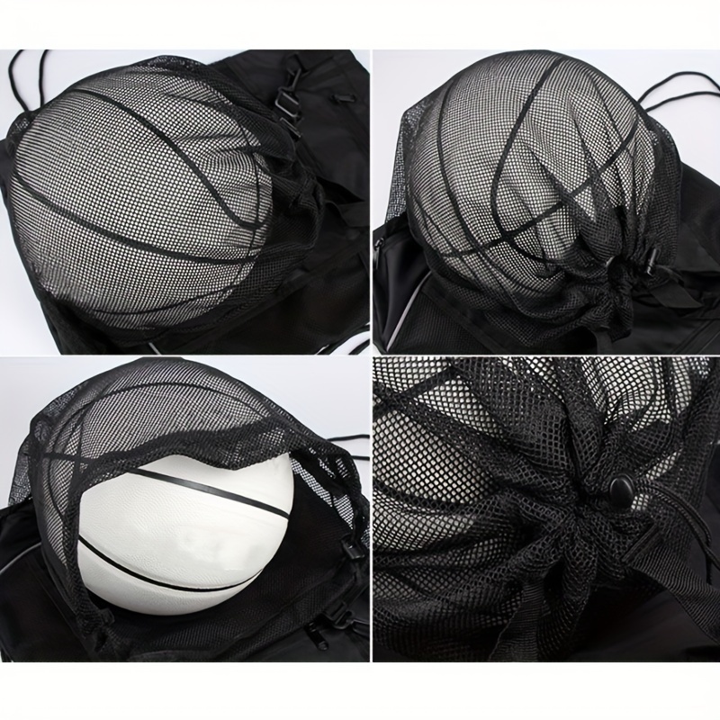 Versatile Sports Drawstring Backpack - Durable Nylon Mesh Bag for Basketball, Football, Soccer & Volleyball Storage - Ideal for Outdoor Activities, Gym, Yoga - For Sports Enthusiasts & Students - Perfect for Travel & Everyday Use - Image 6