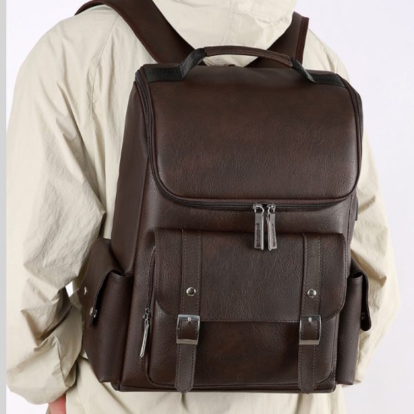 High Quality PU Laptop Backpack for Men and, 15-inch Computer Compartment 5.28-9.25gal Travel Backpack, Padded Air Mesh Straps Unisex Daypack for Spring Break Getaways& Casual Travel