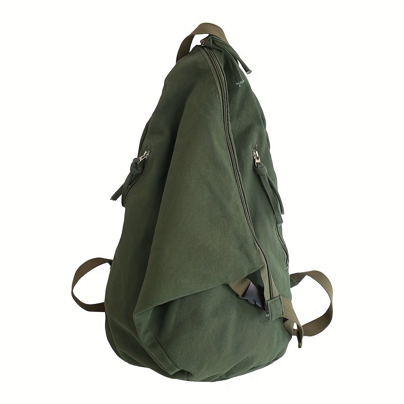 Fashion Backpack, Pure Backpack, Solid Color Large Capacity Student Bookbag, Workwear Style - Image 8