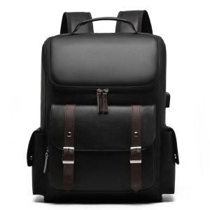 High Quality PU Laptop Backpack for Men and, 15-inch Computer Compartment 5.28-9.25gal Travel Backpack, Padded Air Mesh Straps Unisex Daypack for Spring Break Getaways& Casual Travel - Image 5