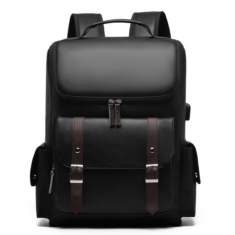 High Quality PU Laptop Backpack for Men and, 15-inch Computer Compartment 5.28-9.25gal Travel Backpack, Padded Air Mesh Straps Unisex Daypack for Spring Break Getaways& Casual Travel - Image 5