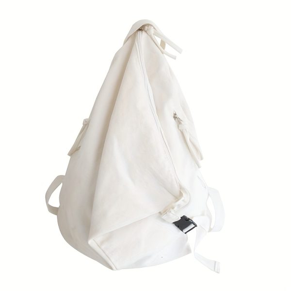 Fashion Backpack, Pure Backpack, Solid Color Large Capacity Student Bookbag, Workwear Style