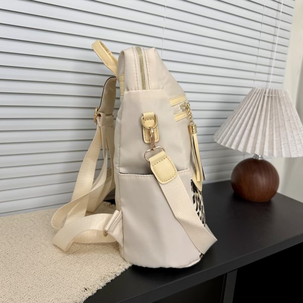 Simple, Stylish, and Lightweight Multi-purpose Leopard Print Women's Backpack, Large Capacity, Versatile Casual Oxford Cloth Leisure Bag