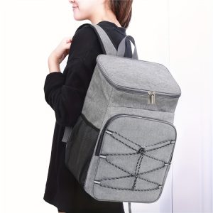 Large Capacity Durable Oxford Cloth Thermal Insulation Backpack, Portable Leak-Proof Insulated Bag, Ice Bag, Suitable for Schools, Canteens, Camping, Picnics, And Beaches, Youth And Workers for Home Kitchen Supplies