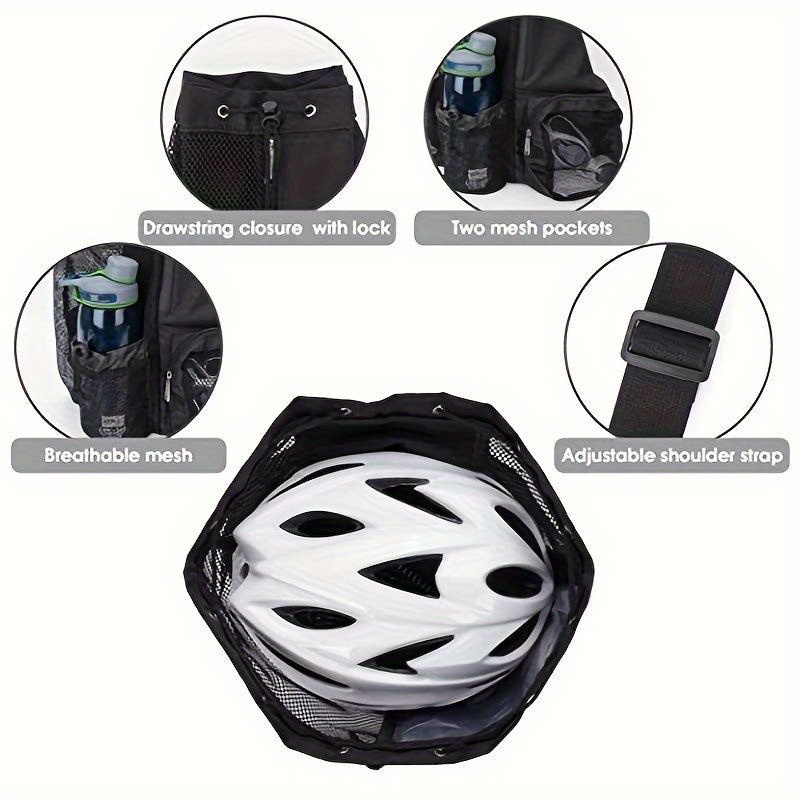 Swimming Backpack with Wet Pocket - Lightweight Gym Bag, Quick-Dry Swim Gear Organizer with Mesh Pocket for Pool, Travel, School - Water Sports Backpack for Men & Women, Swimming Accessories, Poolside Accessory, Adjustable Drawstrings - Image 3