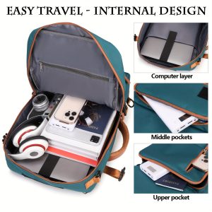 Large Capacity Laptop Backpack Compatible for 16-Inch Notebooks - Lightweight Soft Travel Hiking Bookbag with Adjustable Straps, Padded Back & Practical Pockets - Unisex Computer Backpack for, s, College () - Image 11