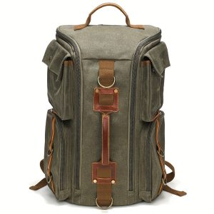 Spacious Canvas Hiking Backpack - Durable, Versatile & Stylish - For Hiking, Camping, Traveling, School & Work - Ideal for Outdoor Enthusiasts & Busy Individuals - Perfect Gift for Adventurers - Image 7