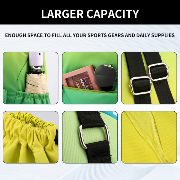 Leisure Backpack High-capacity Drawstring Backpack Strap Pocket Training Bag Outdoor Travel Bag Travel Bag