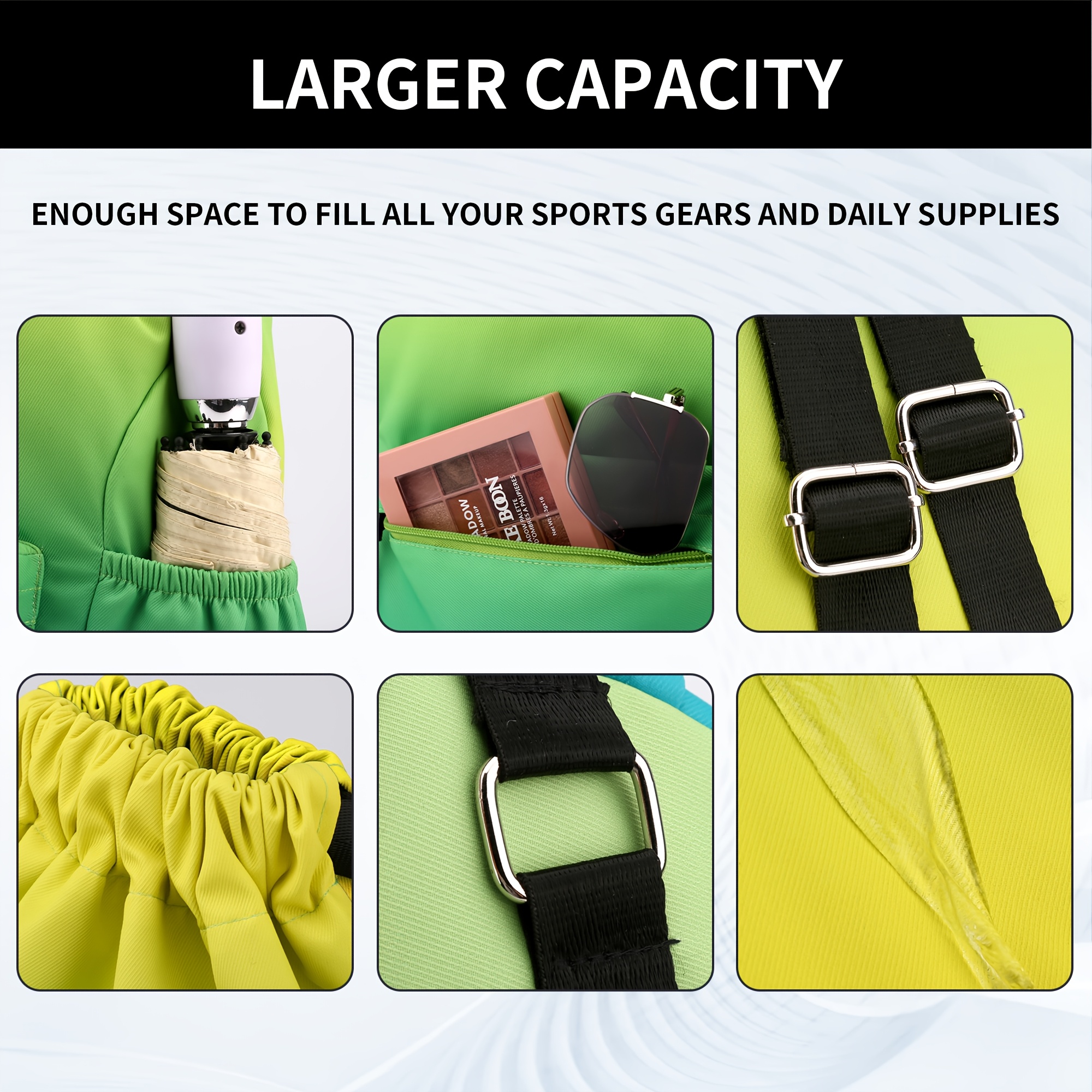 Leisure Backpack High-capacity Drawstring Backpack Strap Pocket Training Bag Outdoor Travel Bag Travel Bag - Image 9