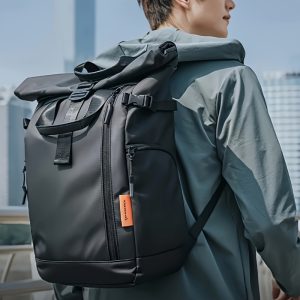 Fashion Design Gentleman Backpack Computer Bag-Large Capacity, Ultra-Light, Wear-Resistant, with Multiple Pockets, Suitable for Office, Business Trip, Travel, Adventure. Plus an Outdoor Emergency Blanket - Image 7