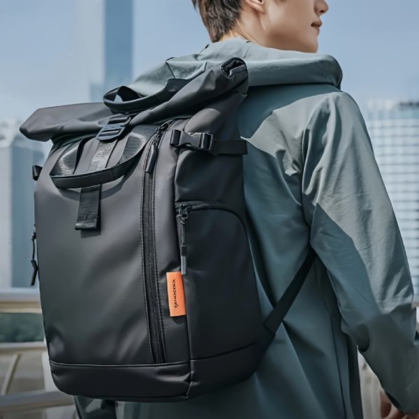 Fashion Design Gentleman Backpack Computer Bag-Large Capacity, Ultra-Light, Wear-Resistant, with Multiple Pockets, Suitable for Office, Business Trip, Travel, Adventure. Plus an Outdoor Emergency Blanket