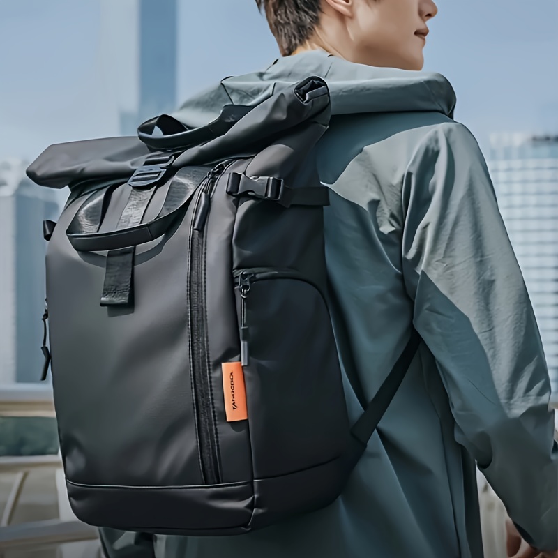 Fashion Design Gentleman Backpack Computer Bag-Large Capacity, Ultra-Light, Wear-Resistant, with Multiple Pockets, Suitable for Office, Business Trip, Travel, Adventure. Plus an Outdoor Emergency Blanket - Image 7