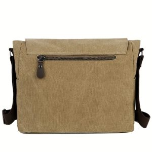 Vintage Canvas Bag Men'S Business Travel Bag College Backpack Large Capacity Shoulder Bag Casual Crossbody Bag Men'S Bag-B - Image 12