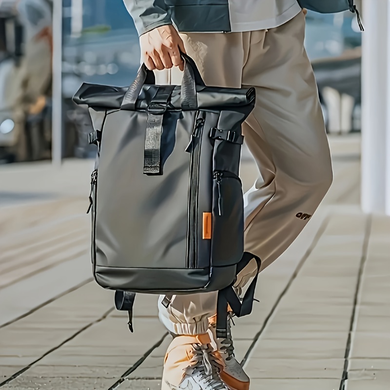 Fashion Design Gentleman Backpack Computer Bag-Large Capacity, Ultra-Light, Wear-Resistant, with Multiple Pockets, Suitable for Office, Business Trip, Travel, Adventure. Plus an Outdoor Emergency Blanket - Image 6