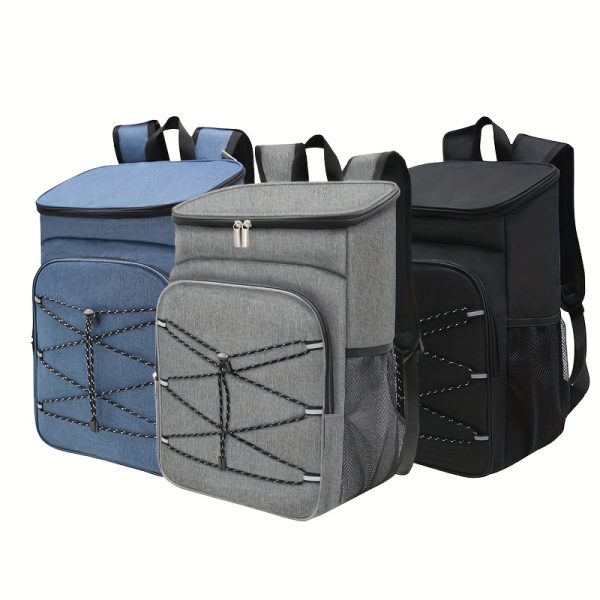 Large Capacity Durable Oxford Cloth Thermal Insulation Backpack, Portable Leak-Proof Insulated Bag, Ice Bag, Suitable for Schools, Canteens, Camping, Picnics, And Beaches, Youth And Workers for Home Kitchen Supplies