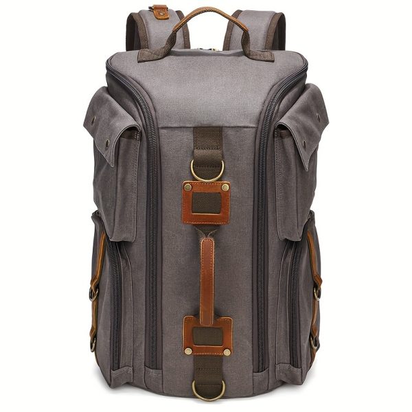 Spacious Canvas Hiking Backpack - Durable, Versatile & Stylish - For Hiking, Camping, Traveling, School & Work - Ideal for Outdoor Enthusiasts & Busy Individuals - Perfect Gift for Adventurers