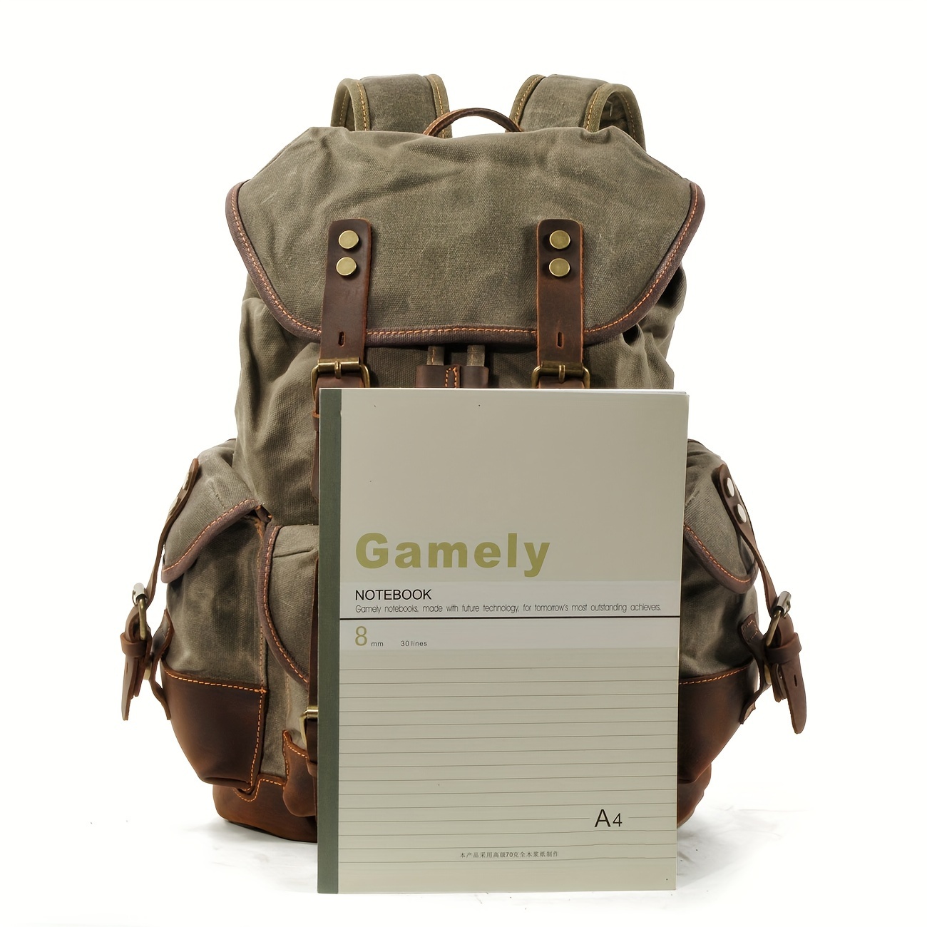 Vintage Outdoor Backpack Casual Student School Bag Large Capacity Travel Backpack Stitched Mountaineering Bag - Image 7