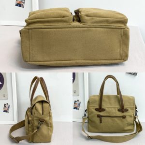 Large Capacity Men'S Fashionable And Elegant Tote Canvas Bag, Multi-Functional Multi-Pocket Scientific Storage Crossbody Bag, Exquisite Workmanship, Reasonable Internal Partitions, Suitable for Commuting to School, Going Out, And Short Trips - Image 12