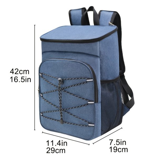 Large Capacity Durable Oxford Cloth Thermal Insulation Backpack, Portable Leak-Proof Insulated Bag, Ice Bag, Suitable for Schools, Canteens, Camping, Picnics, And Beaches, Youth And Workers for Home Kitchen Supplies
