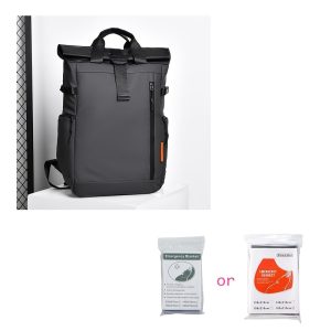 Fashion Design Gentleman Backpack Computer Bag-Large Capacity, Ultra-Light, Wear-Resistant, with Multiple Pockets, Suitable for Office, Business Trip, Travel, Adventure. Plus an Outdoor Emergency Blanket - Image 11