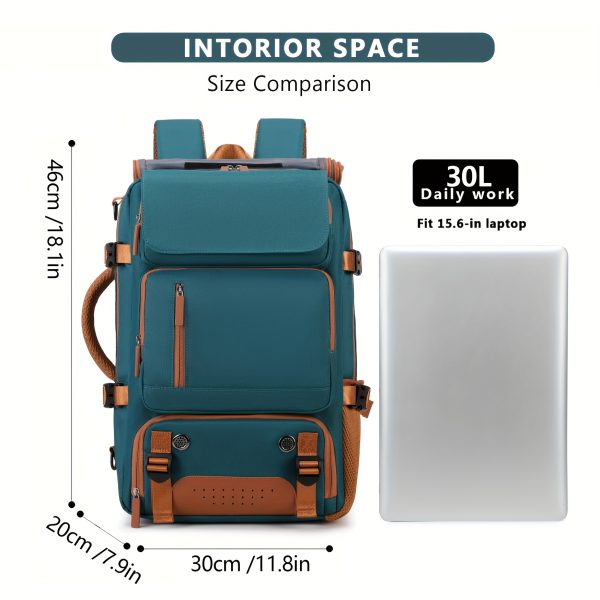 Large Capacity Laptop Backpack Compatible for 16-Inch Notebooks - Lightweight Soft Travel Hiking Bookbag with Adjustable Straps, Padded Back & Practical Pockets - Unisex Computer Backpack for, s, College ()