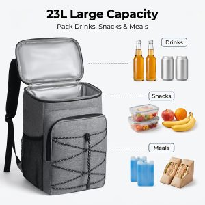 Large Capacity Durable Oxford Cloth Thermal Insulation Backpack, Portable Leak-Proof Insulated Bag, Ice Bag, Suitable for Schools, Canteens, Camping, Picnics, And Beaches, Youth And Workers for Home Kitchen Supplies - Image 2