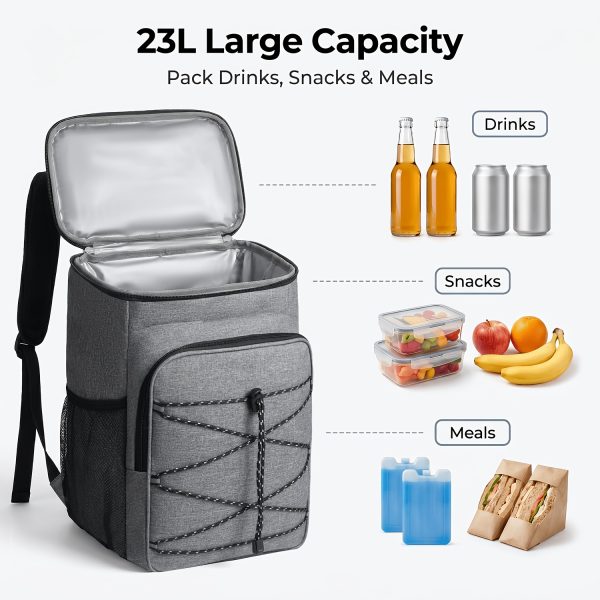Large Capacity Durable Oxford Cloth Thermal Insulation Backpack, Portable Leak-Proof Insulated Bag, Ice Bag, Suitable for Schools, Canteens, Camping, Picnics, And Beaches, Youth And Workers for Home Kitchen Supplies