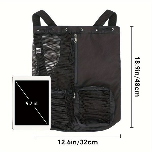 Swimming Backpack with Wet Pocket - Lightweight Gym Bag, Quick-Dry Swim Gear Organizer with Mesh Pocket for Pool, Travel, School - Water Sports Backpack for Men & Women, Swimming Accessories, Poolside Accessory, Adjustable Drawstrings