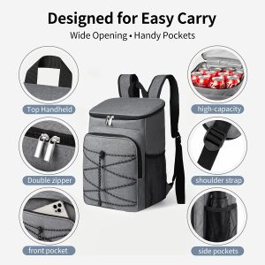 Large Capacity Durable Oxford Cloth Thermal Insulation Backpack, Portable Leak-Proof Insulated Bag, Ice Bag, Suitable for Schools, Canteens, Camping, Picnics, And Beaches, Youth And Workers for Home Kitchen Supplies - Image 8
