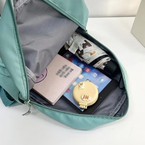 1pc ' Personalized Name Text Backpack with Cute Bear Pattern - Back Bag, Lightweight Nylon Bookbag Suitable for Travel, Commuting, Gift for Sisters (Add Your Name) - Image 7