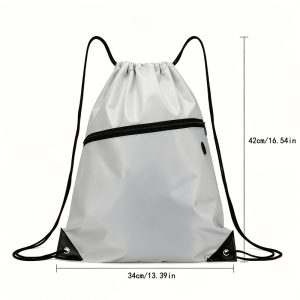 1pc Multifunctional Drawstring Pouch Large Capacity Lightweight Backpack Foldable Storage Bag Wear-Resistant Nylon Beach Vacation Beach Swimming Portable Storage Bag Sports Fitness  Swimming  Outdoor  Travel Universal Backpack - Image 6