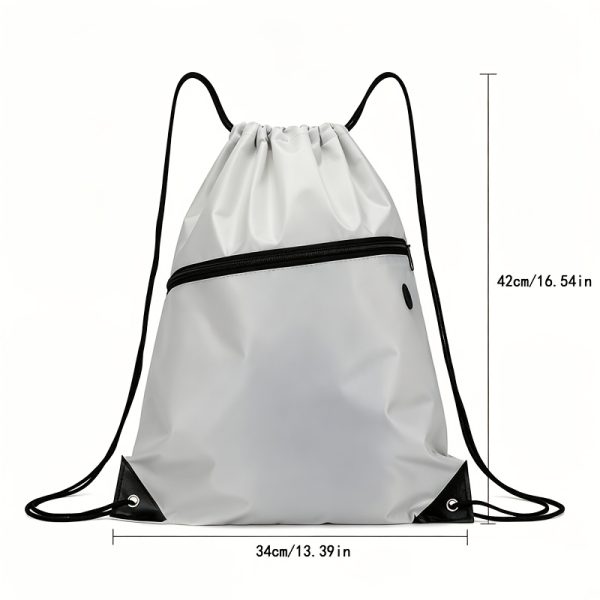 1pc Multifunctional Drawstring Pouch Large Capacity Lightweight Backpack Foldable Storage Bag Wear-Resistant Nylon Beach Vacation Beach Swimming Portable Storage Bag Sports Fitness  Swimming  Outdoor  Travel Universal Backpack