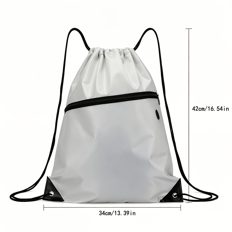 1pc Multifunctional Drawstring Pouch Large Capacity Lightweight Backpack Foldable Storage Bag Wear-Resistant Nylon Beach Vacation Beach Swimming Portable Storage Bag Sports Fitness  Swimming  Outdoor  Travel Universal Backpack - Image 6