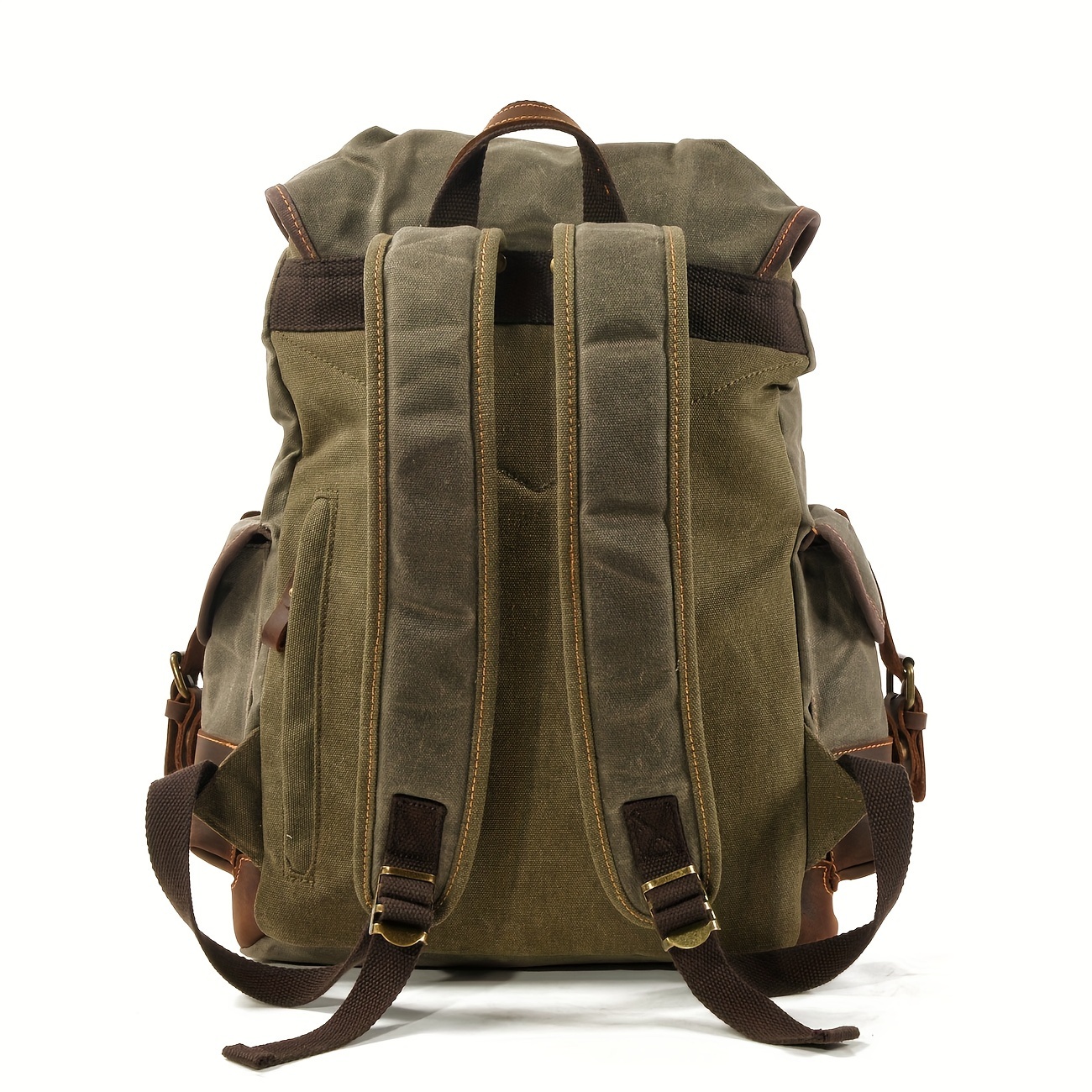 Vintage Outdoor Backpack Casual Student School Bag Large Capacity Travel Backpack Stitched Mountaineering Bag - Image 3