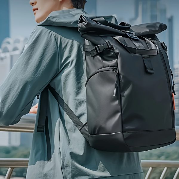 Fashion Design Gentleman Backpack Computer Bag-Large Capacity, Ultra-Light, Wear-Resistant, with Multiple Pockets, Suitable for Office, Business Trip, Travel, Adventure. Plus an Outdoor Emergency Blanket