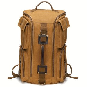 Spacious Canvas Hiking Backpack - Durable, Versatile & Stylish - For Hiking, Camping, Traveling, School & Work - Ideal for Outdoor Enthusiasts & Busy Individuals - Perfect Gift for Adventurers - Image 4