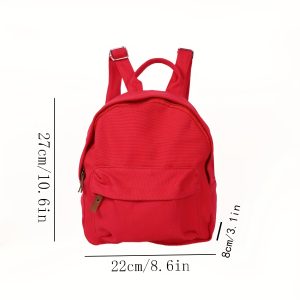 1pc Casual Backpack with an Outer Zippered Pocket, Suitable for Outdoor Sports Storage, Commuting, And Travel Portability - Image 7