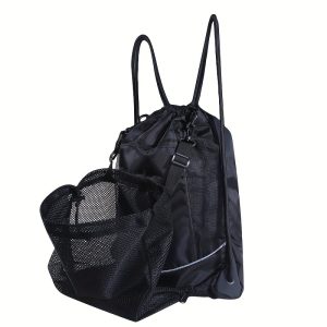 Versatile Sports Drawstring Backpack - Durable Nylon Mesh Bag for Basketball, Football, Soccer & Volleyball Storage - Ideal for Outdoor Activities, Gym, Yoga - For Sports Enthusiasts & Students - Perfect for Travel & Everyday Use