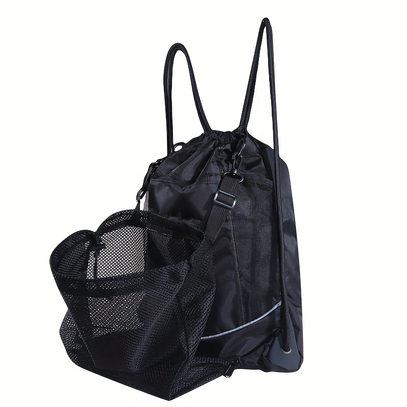 Versatile Sports Drawstring Backpack - Durable Nylon Mesh Bag for Basketball, Football, Soccer & Volleyball Storage - Ideal for Outdoor Activities, Gym, Yoga - For Sports Enthusiasts & Students - Perfect for Travel & Everyday Use - Image 1