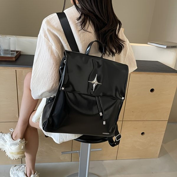 Four Large Capacity Backpack with Adjustable Shoulder Straps & Pull-String Closure - Soft Bookbag, Laptop Carrier Suitable for Commuting, Travel, College,,