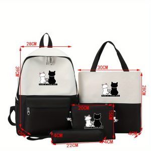 Color Block Cartoon Print Set