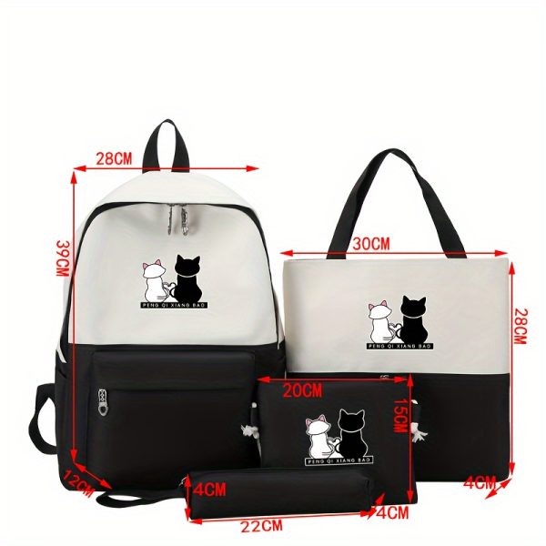 Color Block Cartoon Print Set