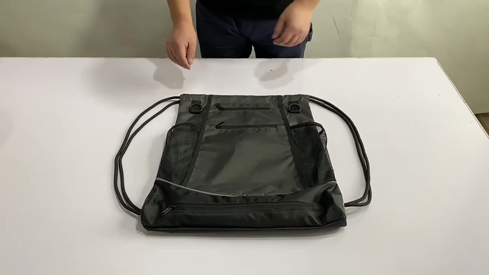 Versatile Sports Drawstring Backpack - Durable Nylon Mesh Bag for Basketball, Football, Soccer & Volleyball Storage - Ideal for Outdoor Activities, Gym, Yoga - For Sports Enthusiasts & Students - Perfect for Travel & Everyday Use - Image 8