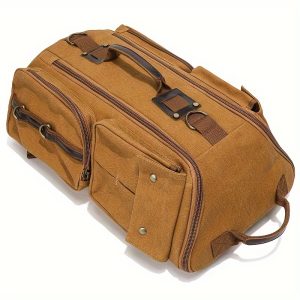 Spacious Canvas Hiking Backpack - Durable, Versatile & Stylish - For Hiking, Camping, Traveling, School & Work - Ideal for Outdoor Enthusiasts & Busy Individuals - Perfect Gift for Adventurers - Image 8