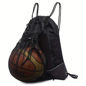 Versatile Sports Drawstring Backpack - Durable Nylon Mesh Bag for Basketball, Football, Soccer & Volleyball Storage - Ideal for Outdoor Activities, Gym, Yoga - For Sports Enthusiasts & Students - Perfect for Travel & Everyday Use - Image 2
