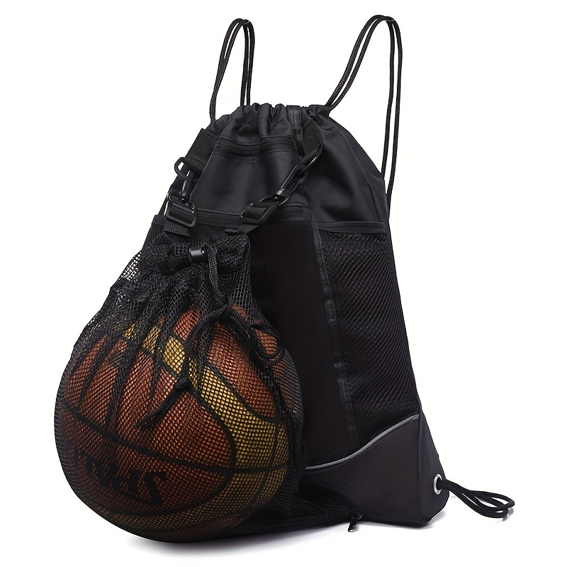 Versatile Sports Drawstring Backpack - Durable Nylon Mesh Bag for Basketball, Football, Soccer & Volleyball Storage - Ideal for Outdoor Activities, Gym, Yoga - For Sports Enthusiasts & Students - Perfect for Travel & Everyday Use - Image 2