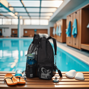 Swimming Backpack with Wet Pocket - Lightweight Gym Bag, Quick-Dry Swim Gear Organizer with Mesh Pocket for Pool, Travel, School - Water Sports Backpack for Men & Women, Swimming Accessories, Poolside Accessory, Adjustable Drawstrings - Image 4