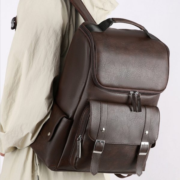 High Quality PU Laptop Backpack for Men and, 15-inch Computer Compartment 5.28-9.25gal Travel Backpack, Padded Air Mesh Straps Unisex Daypack for Spring Break Getaways& Casual Travel